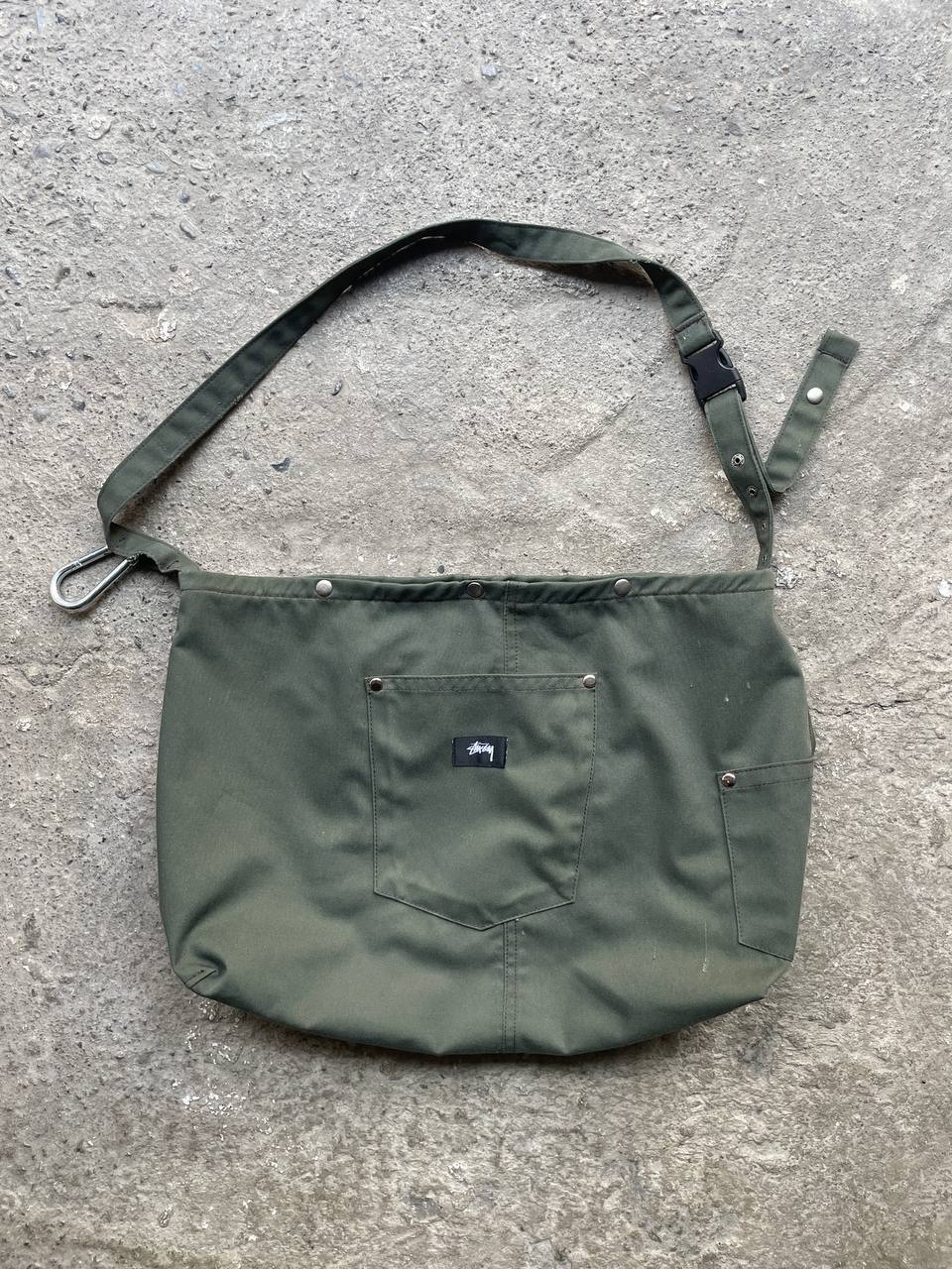 Upcycled Stussy Bag – Dark Green (One Size)