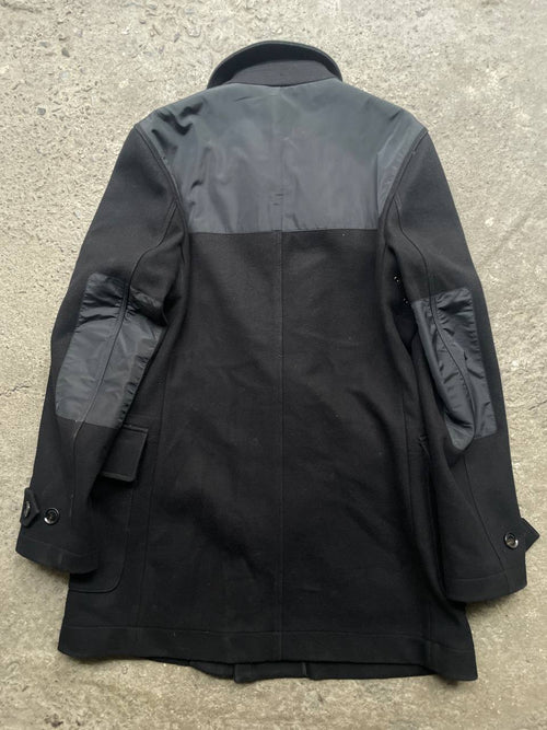 Burberry London Black Wool Duffle Coat (54) M-L