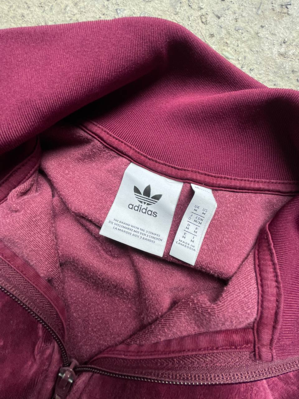 Adidas Velour Zip Jacket (M)
