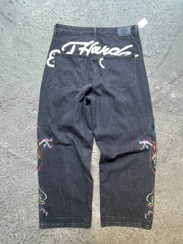 Ed Hardy x Urban Outfitters Baggy Jeans (W34/L32)