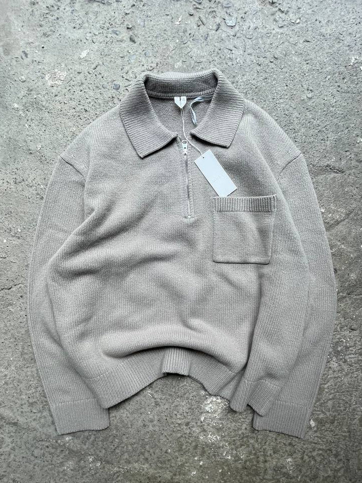 Arket Half-Zip Polo Sweater (L)