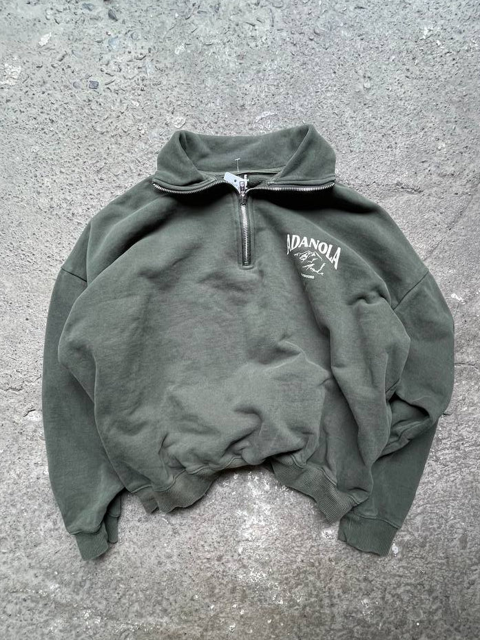 Adanola Half-Zip Sweatshirt (XS oversized)