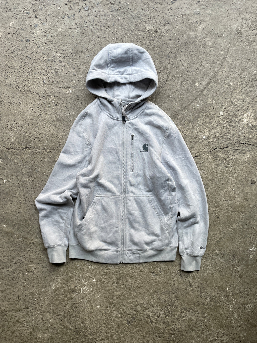 Carhartt Zip Hoodie – Light Grey (M)