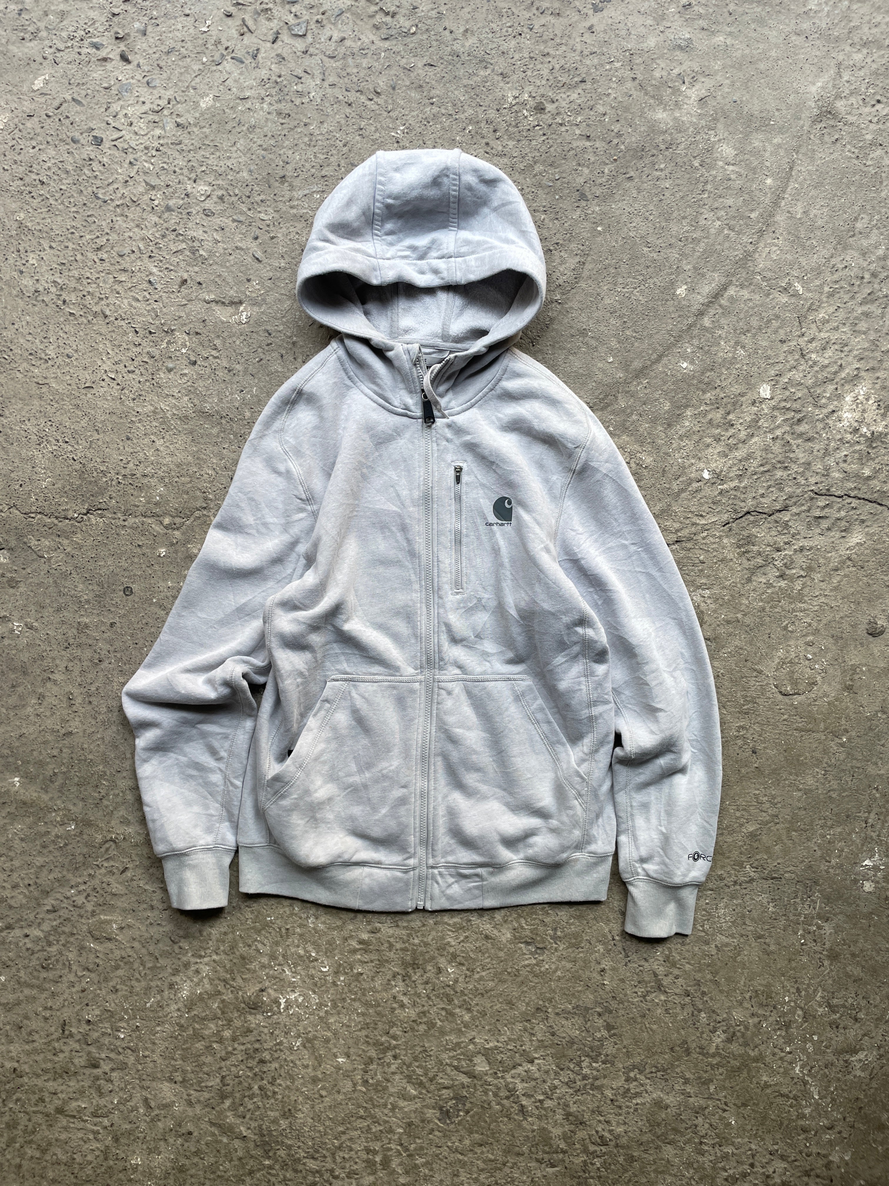 Carhartt Zip Hoodie – Light Grey (M)